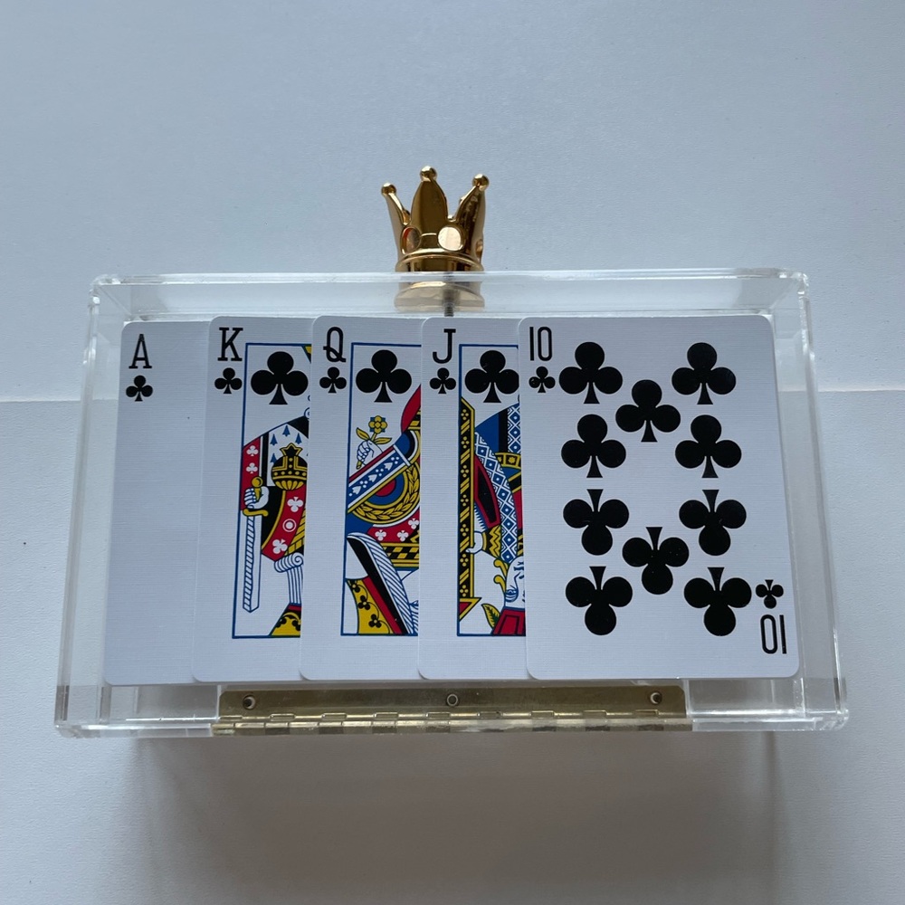 Clear Acrylic Playing Card Clutch
